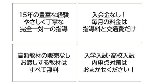 家庭教師ふなきちの特長